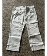 NYDJ Jeans Womens Size 14 White Dayla Wide Cuff Capri LiftxTuck Tech Str... - $12.89 CAD