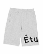 Etudes Tempera Men&#39;s Organic Cotton Logo Shorts in Heather Gray-Size Large - £64.57 GBP