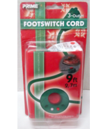 New Prime Indoor Footswitch with 9 ft. Cord &amp;3 Outlets in Green - $13.29