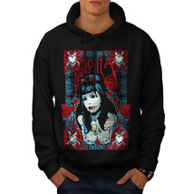 Wellcoda Lolita Sexy Dead Mens Hoodie, Inked Casual Hooded Sweatshirt - £25.84 GBP+
