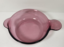 Corning Pyrex Vision Cranberry Grab It Meal V-240-B Glass Bowl Dish - £11.02 GBP
