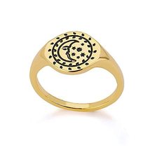 Sun and moon, vintage style ring, gold ring, tarot ring,Delicate ring, Tiny ring - £19.52 GBP