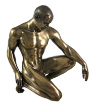 Bronze Finish Nude Male Statue Figure  Art - £47.47 GBP