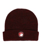 Canada Weather Gear Marled Knit Cuffed Beanie Style Winter Hat Red Toque - £14.95 GBP