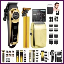 Men’s Hair Clipper &amp; Beard Trimmer Set 3-in-1 Grooming Kit USB Rechargeable - $41.62 CAD+