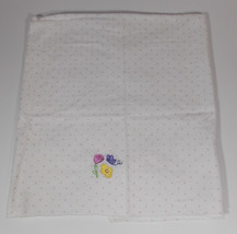 Baby Connection Polka Dot Floral Receiving Blanket 30in Security Lovey Girl - £12.64 GBP