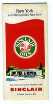 Sinclair Oil Company New York and Metropolitan New York Map 1957 - £9.27 GBP