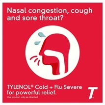 Tylenol Cold + Flu Severe Acetaminophen Day &amp; Night Caps 325mg, 24ct x 2PK 07/24 - £10.37 GBP