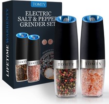 (2 Pack) Gravity Electric Salt and Pepper Grinder Set Battery Operated AUTOMATIC - £25.47 GBP