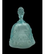 Fenton Blue Opalescent &quot;Lily of the Valley&quot; Glass Bell #8265 *READ - $38.66 CAD