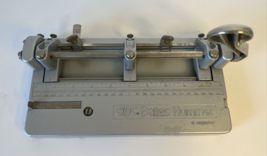 Vintage GBC Bates Hummer Heavy Duty Metal Adjustable 3 Hole Paper Punch - £23.69 GBP