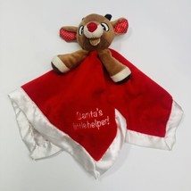 Rudolph The Red Nosed Reindeer Plush Lovey Baby Comfort Toy Blankie 2016 - $9.85