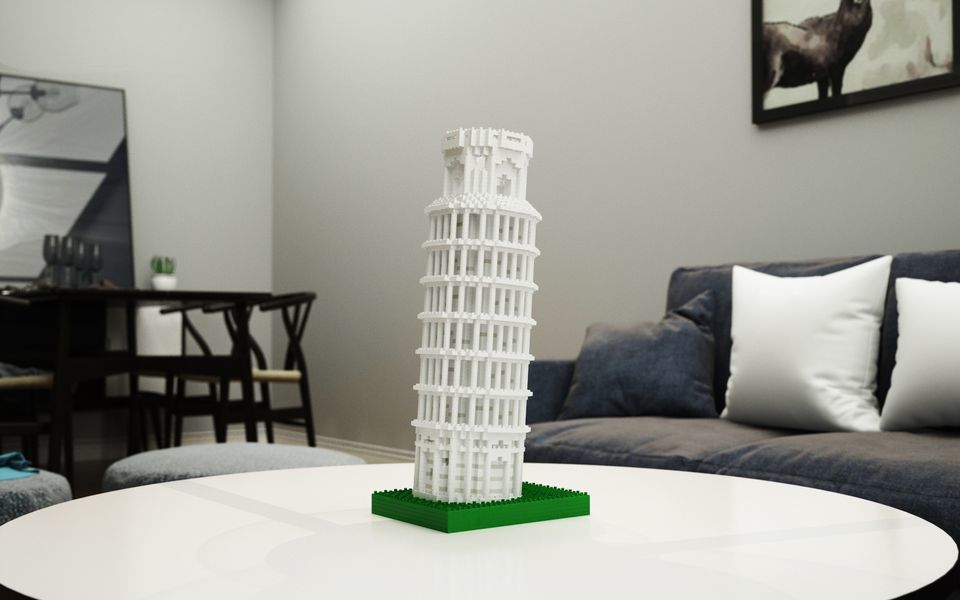 Leaning Tower of Pisa Sculptures (JEKCA Lego Brick) DIY Kit Item image 3