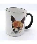 Chihuahua Dog Mug Vladimir Rosalinde Porcelain White Black Handle 11 Oz ... - $147.78 MXN