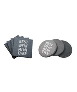 Funny Grandma Gifts Best Effin Mimi Ever Engraved Slate Coasters Set of 4 - £23.69 GBP