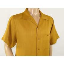 Men 2pc Walking Leisure Suit Short Sleeves By DREAMS 256-27 Solid Mustard image 6