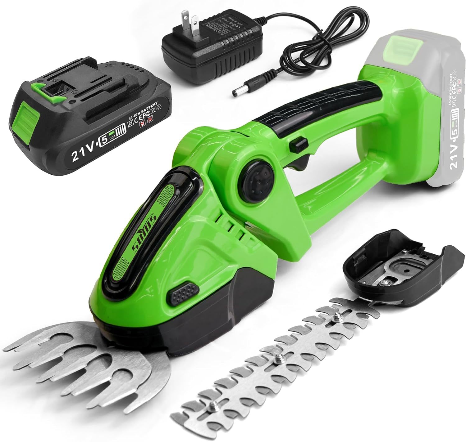 Soyus Cordless Grass Shear, 2-In-1 Handheld Hedge Trimmer, 21V Electric ... - $51.99