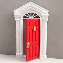 AirAds Dollhouse DIY 1:12 Scale miniature Federal Revival Front Door Red - £13.78 GBP