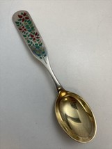 July 1955 A Michelsen Denmark Sterling Silver Enamel Christmas Spoon 47.6g / 6”L - £85.45 GBP
