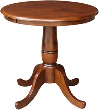 International Concepts 30-Inch Round Pedestal Dining Table, Espresso - £178.98 GBP