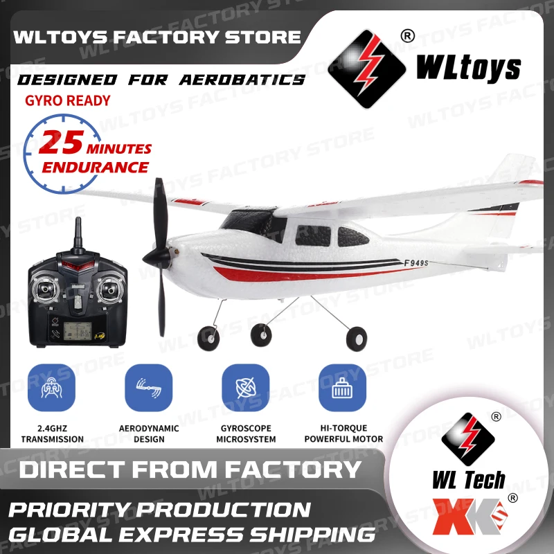 WLtoys F949 2.4G 3Ch RC Airplane Fixed Wing Plane Outdoor Toys Drone RTF Update - £65.38 GBP