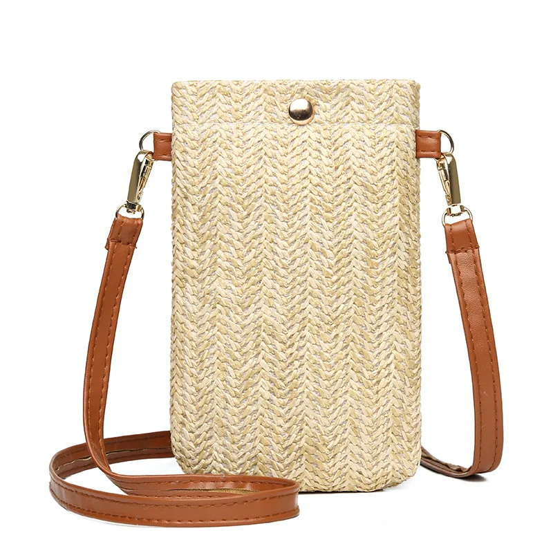 Fashion Woven Straw Ladies Crossbody Messenger Bag Summer Bohemia Beach Rattan S - £11.93 GBP