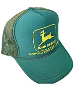 John Deere Nothing Runs Like A Deere Puffy Letter Trucker Cap Hat Foam M... - $14.95