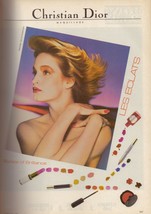 1984 Christian Dior Cosmetics Makeup Bonnie Berman Tyen Vintage Print Ad... - $5.93