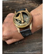 Vintage Old Style WWII Wristwatch Brass Sundial Compass - Custom Engrave... - £18.28 GBP+