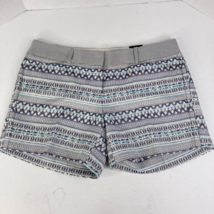 New The Limited Womens Easy Short Shorts Size 4 Blue White Tapestry 5&quot; Inseam - £17.08 GBP