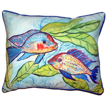 Betsy Drake Pair of Fish Extra Large Pillow 20 X 24 - £55.38 GBP