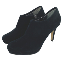 Adrienne Vittadini Polenta 8 M Black Suede Like Ankle Booties Platform P... - £39.86 GBP