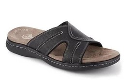 Mens Sandals Dockers Slides Sunland Brown Memory Foam Slip on Shoes-sz 11 - £31.75 GBP