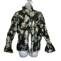 Bryn Walker Floral Taffeta Greta Cardigan Jacket Size M - £93.56 GBP