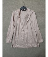 Tahari Open Front Cardigan Sweater Womens XL Blush 100% Linen Hooded Lig... - £23.25 GBP