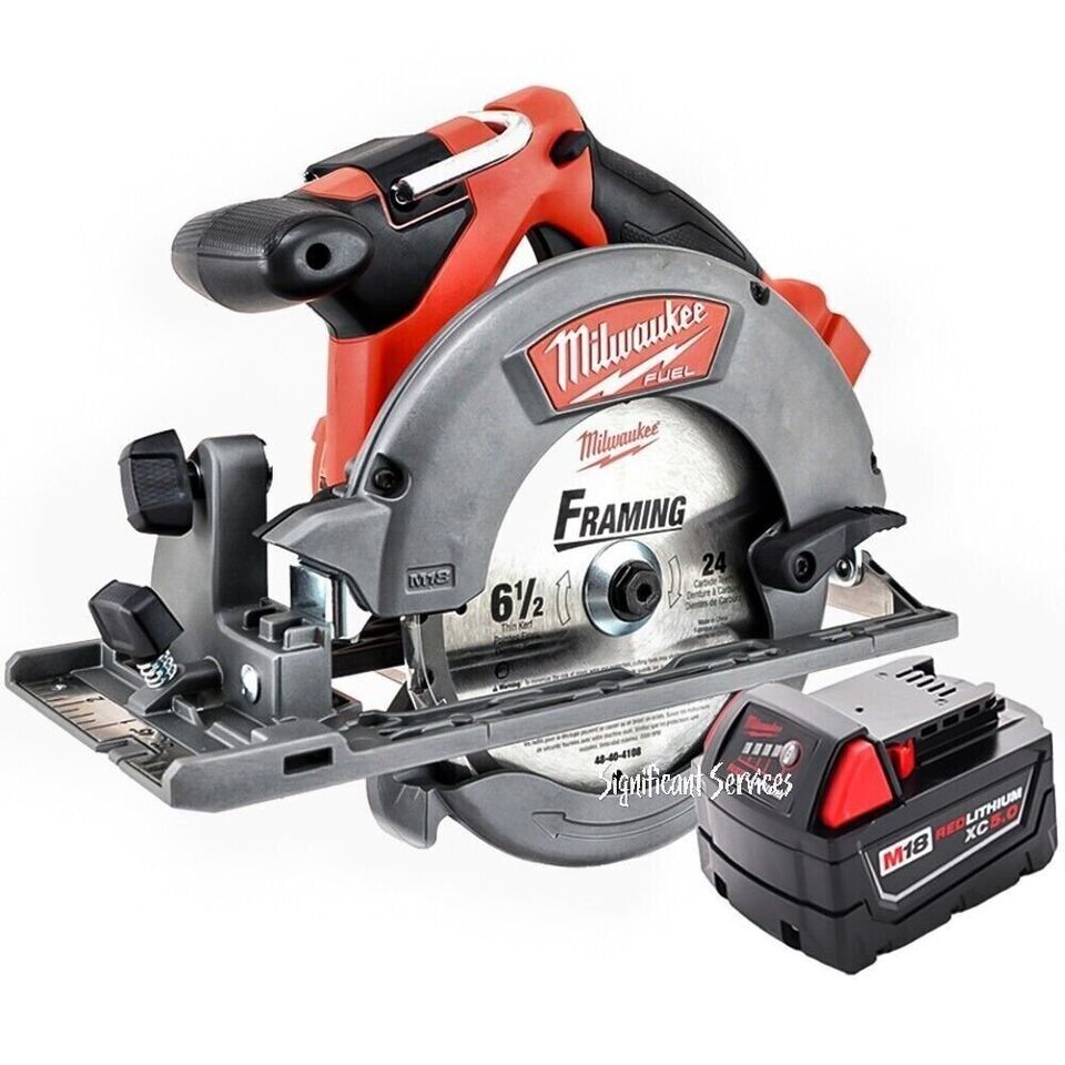 Milwaukee 2730-20 M18 FUEL Brushless Cordless 6 1/2&quot; Circular Saw 5.0 Ah... - $235.95