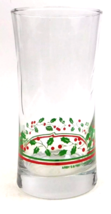 Arby&#39;s 1987 Christmas Holly And Berries Glass Tumbler Holiday Vintage - $21.78