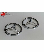 Custom Headlight 5 3/4&quot; Lucas Tri Bar Bullet Dual Lamp Trim Covers Set C... - $596.33 MXN
