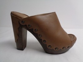 Stuart Weitzman Size 10 M SEQUOIA Brown Leather Heels Mules New Womens Shoes - £198.12 GBP