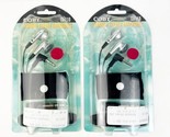 TWO New Coby CV-E10 Dynamic Stereo Earphones Y2K Sealed Black Silver Prop - £15.97 GBP