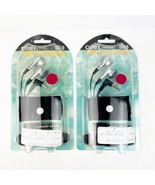 TWO New Coby CV-E10 Dynamic Stereo Earphones Y2K Sealed Black Silver Prop - $19.99