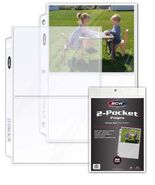2 pks of 20 (40) BCW 5 ⁷⁄₁₆" x 7 ⅛" Photograph/Card 2-Pocket TopLoad Bin... - $29.39