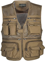 Mens Summer Outdoor Work Safari Fishing Travel Vest with Pockets - Size, Large - £34.90 GBP