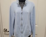 Life Is Good Women’s 100% Cotton Ribbed Zip Up Cardigan XL Blue Do What ... - $19.79