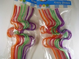 The Official Krazy Straws Drinkware 8 Pack Reusable Party Favors! - £5.39 GBP