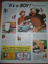 Elsie and Elmer Borden Milk Print Magazine Ad 1947  - £6.25 GBP