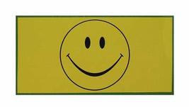 Wholesale Lot of 6 Yellow Smiley Happy Face Green Border Bumper Sticker - £2.71 GBP