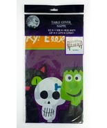 Halloween Vinyl Table Cover Cats Skeletons Frankenstein Theme 54&quot;x108&quot; - $1.33 CAD