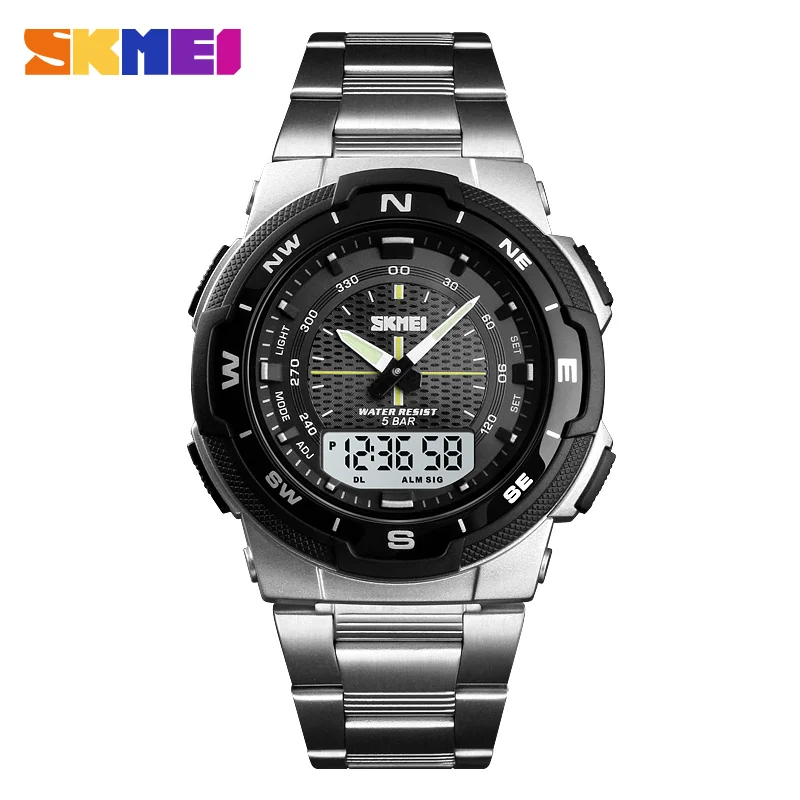 Brand Outdoor Sport Watch for Men 50m Waterproof Digital Watches Dual Ti... - $24.44