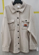 Peanuts Men&#39;’s Halloween Fleece Jacket, Cream Size M - $30.68